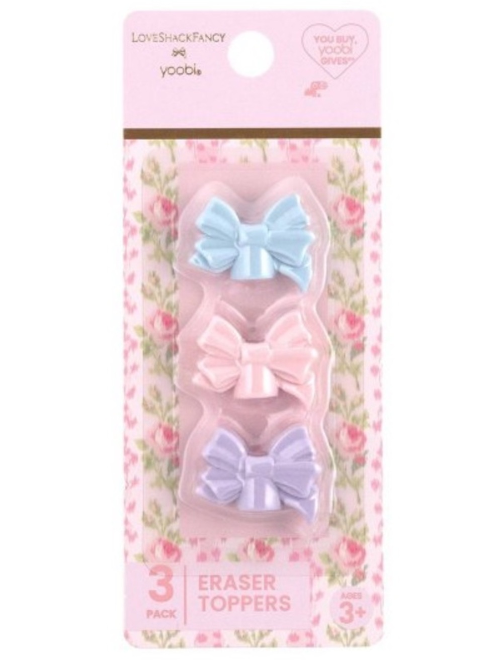 NWT LoveShackFancy x Target - Yoobi 3pk Eraser Topper
Bows
